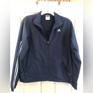 Navel blue Adidas athletic jacket, size large.